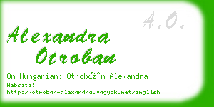 alexandra otroban business card